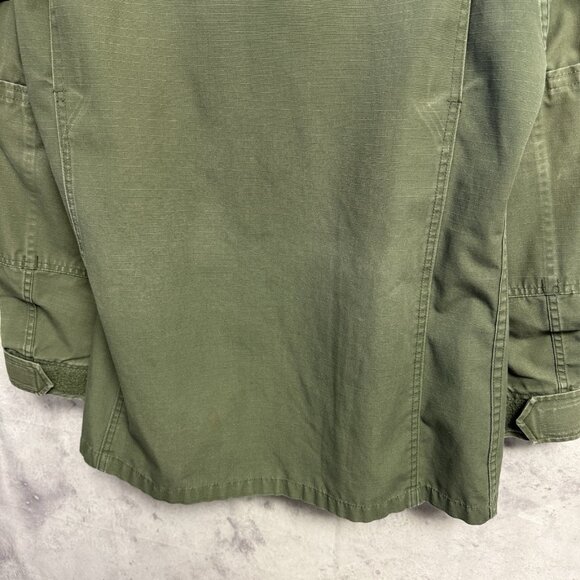 Vintage True Spec Border Patrol Military Shirt Mens M/L Green Ripstpo - Picture 12 of 16